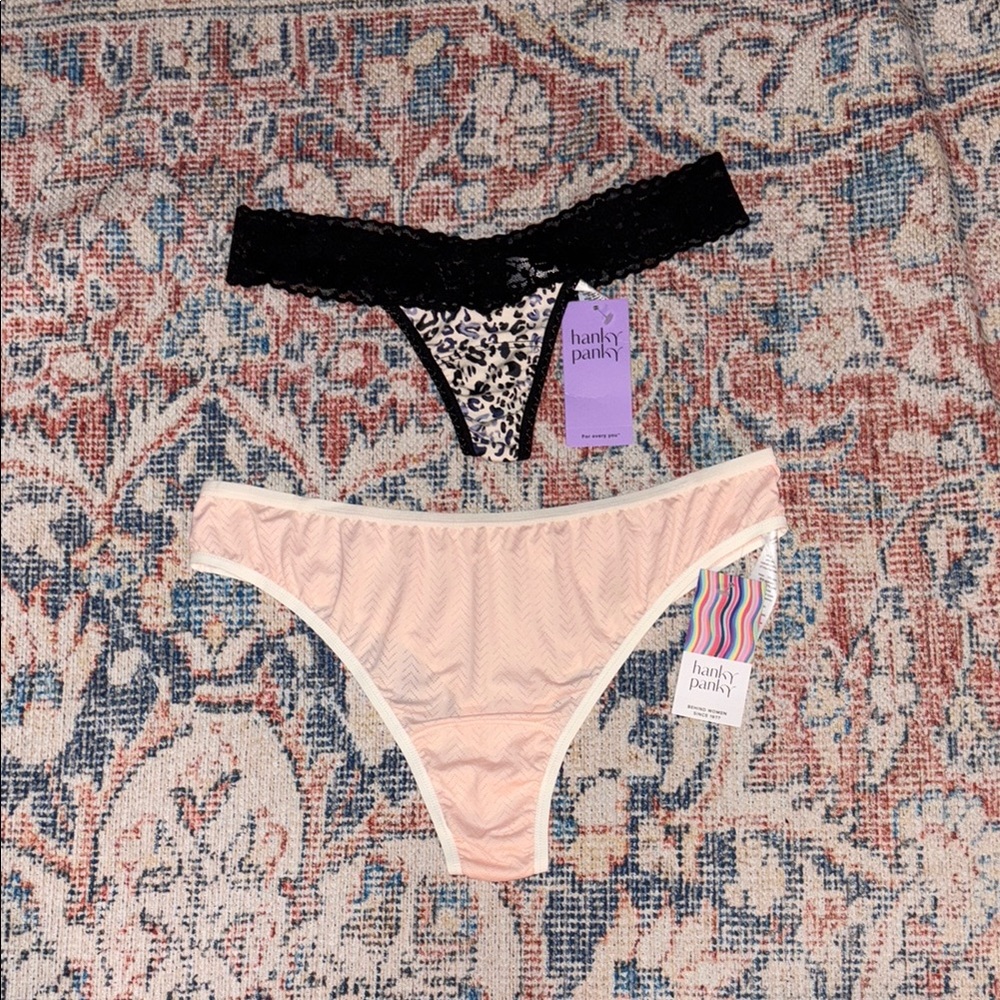 Hanky Panky Lot of 2 Thongs SZ XL/OS NWT